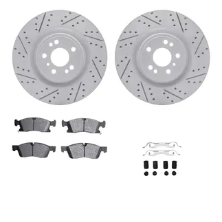 R1 Concepts WBUH1-63148 Brake Rotors - Carbon Coated - D/S W/ Optimum Oe Pads & Hdw